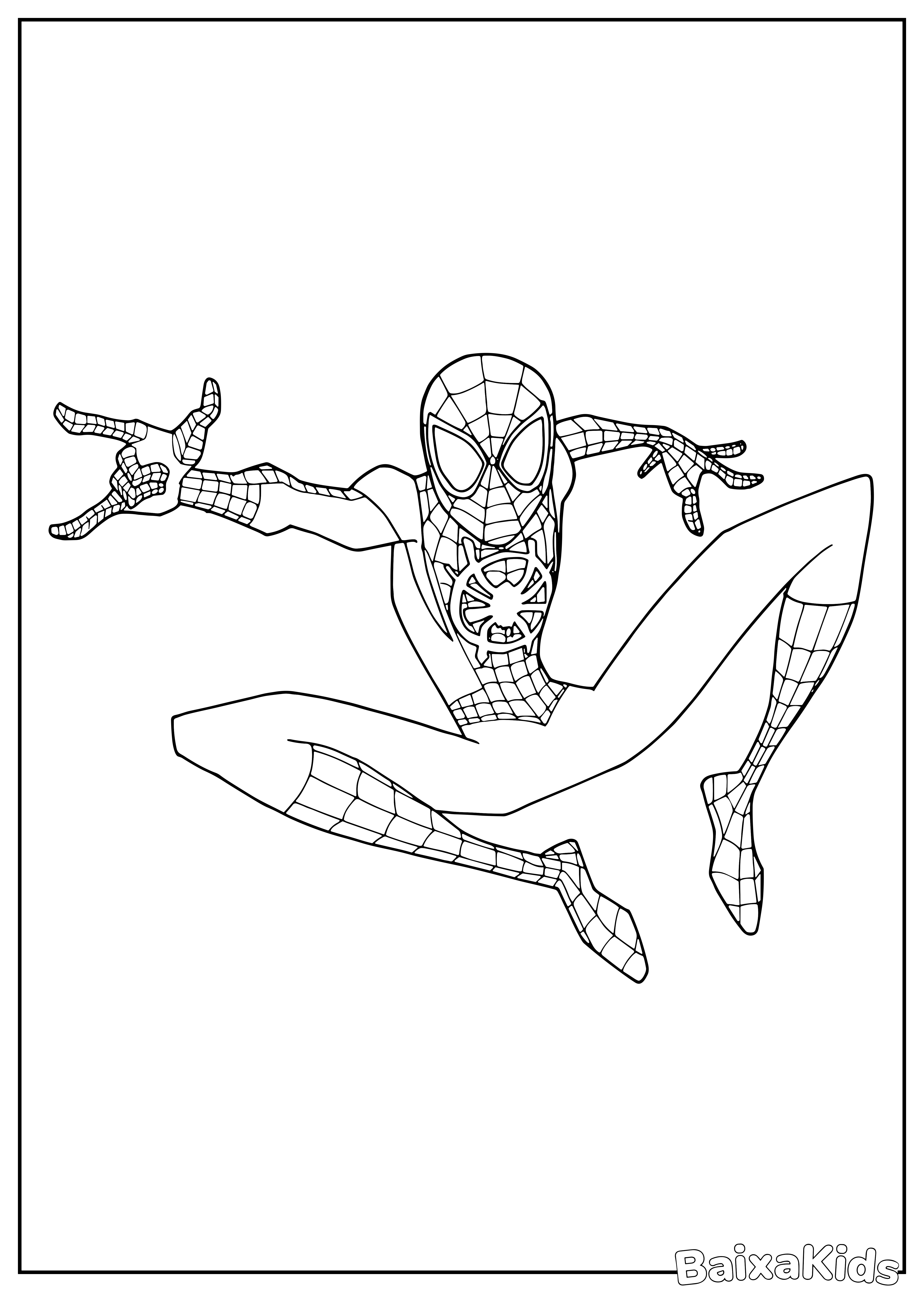 desenho do homem aranha para imprimir em casa