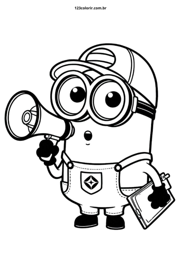 minions para colorir e imprimir grátis