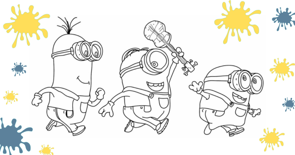 minions para imprimir e colorir kevin