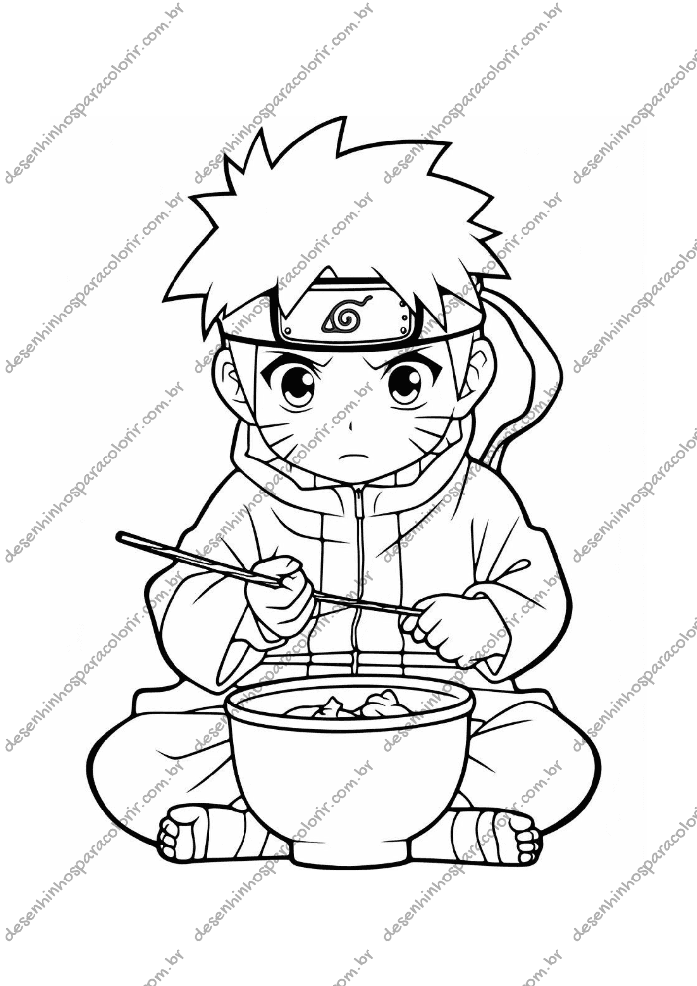 naruto desenhos para colorir e imprimir de cenas de ação