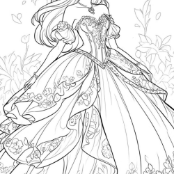 desenho para colorir princesa Mulan