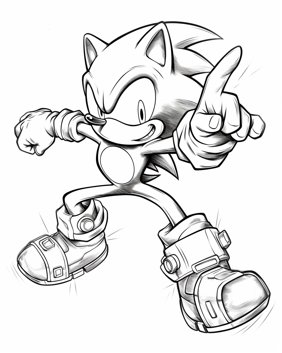 sonic para colorir e imprimir grátis