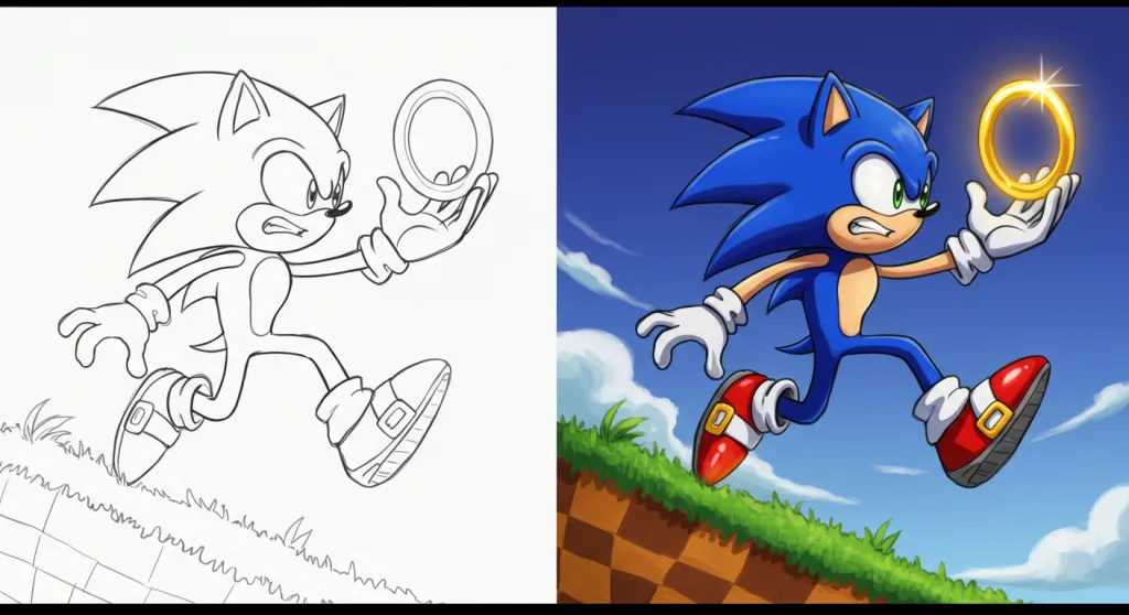 imagens do sonic para imprimir