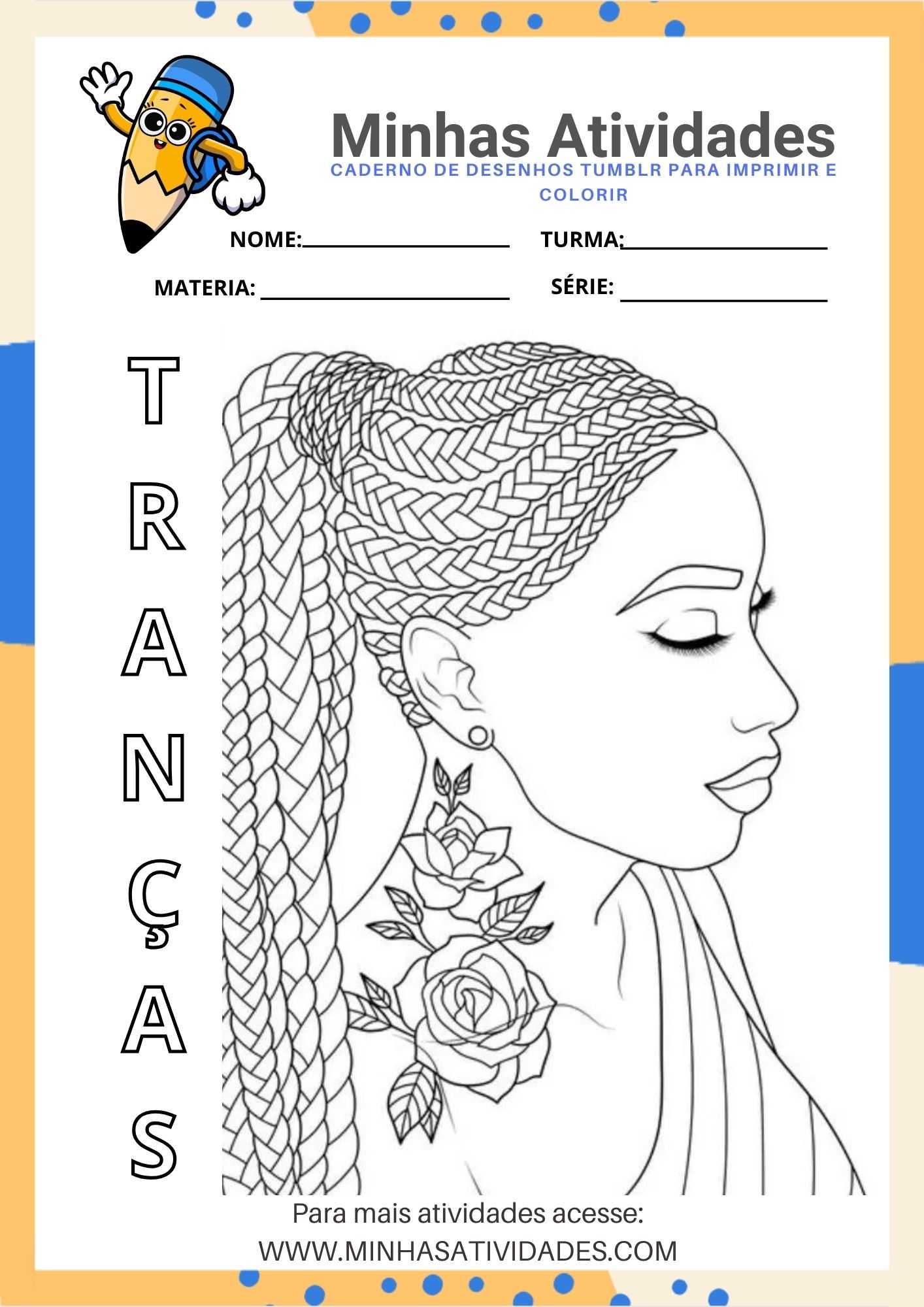 páginas para colorir estilo tumblr