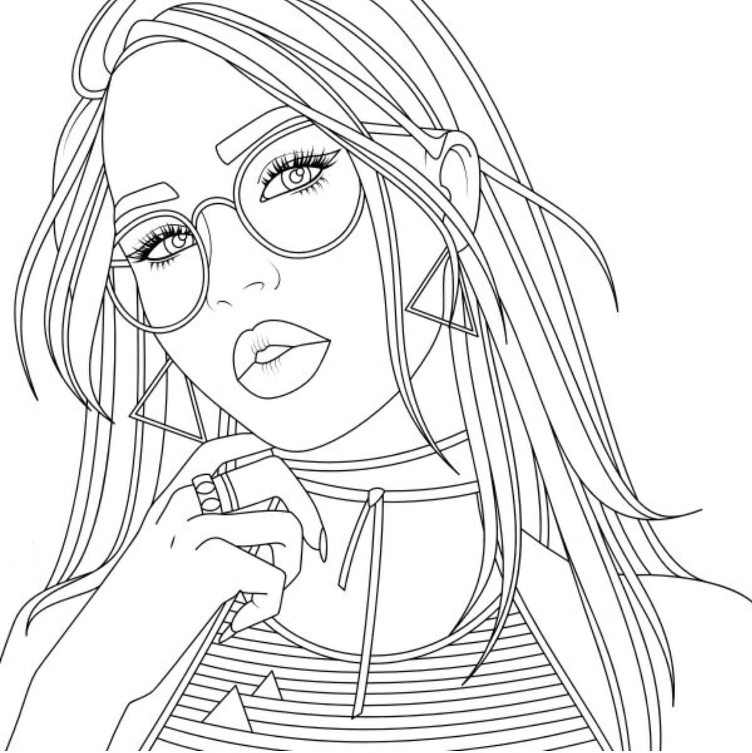 desenhos tumblr de rostos para colorir