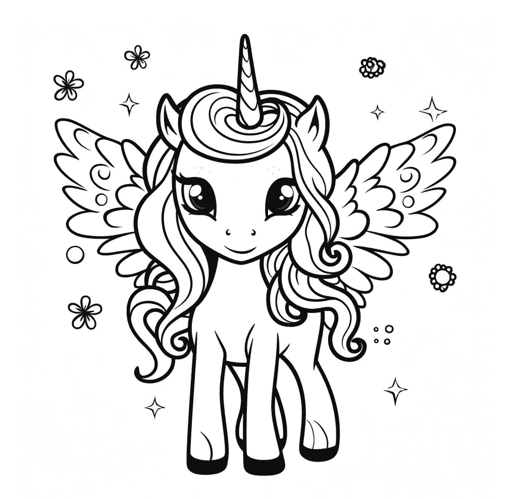 desenho de unicórnio para imprimir
