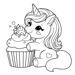unicornio kawaii para imprimir