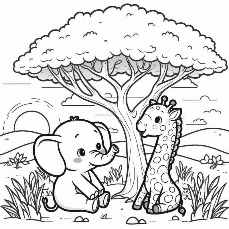 desenho de elefante asiático para colorir