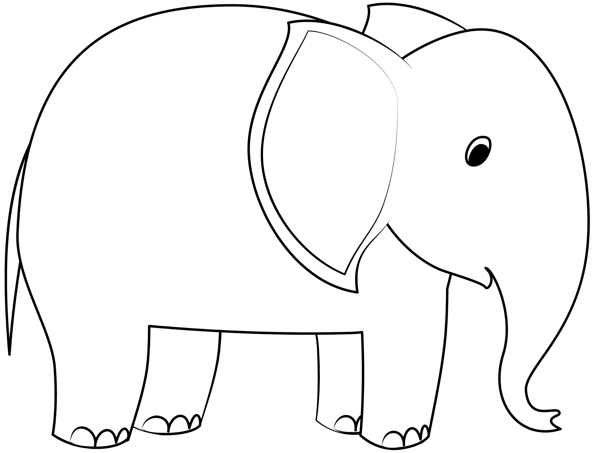 elefante com filhote para colorir