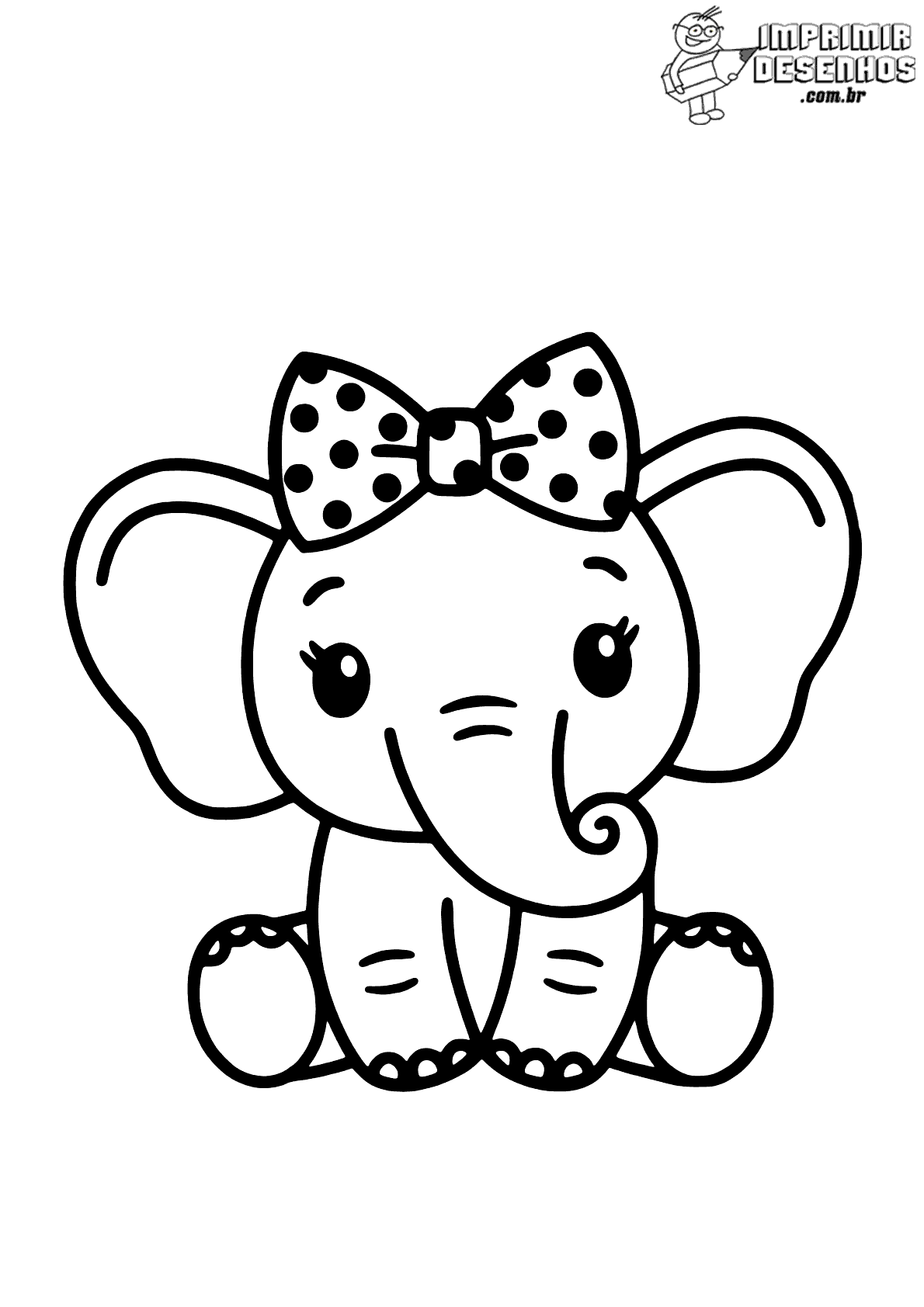 elefante bebê para colorir