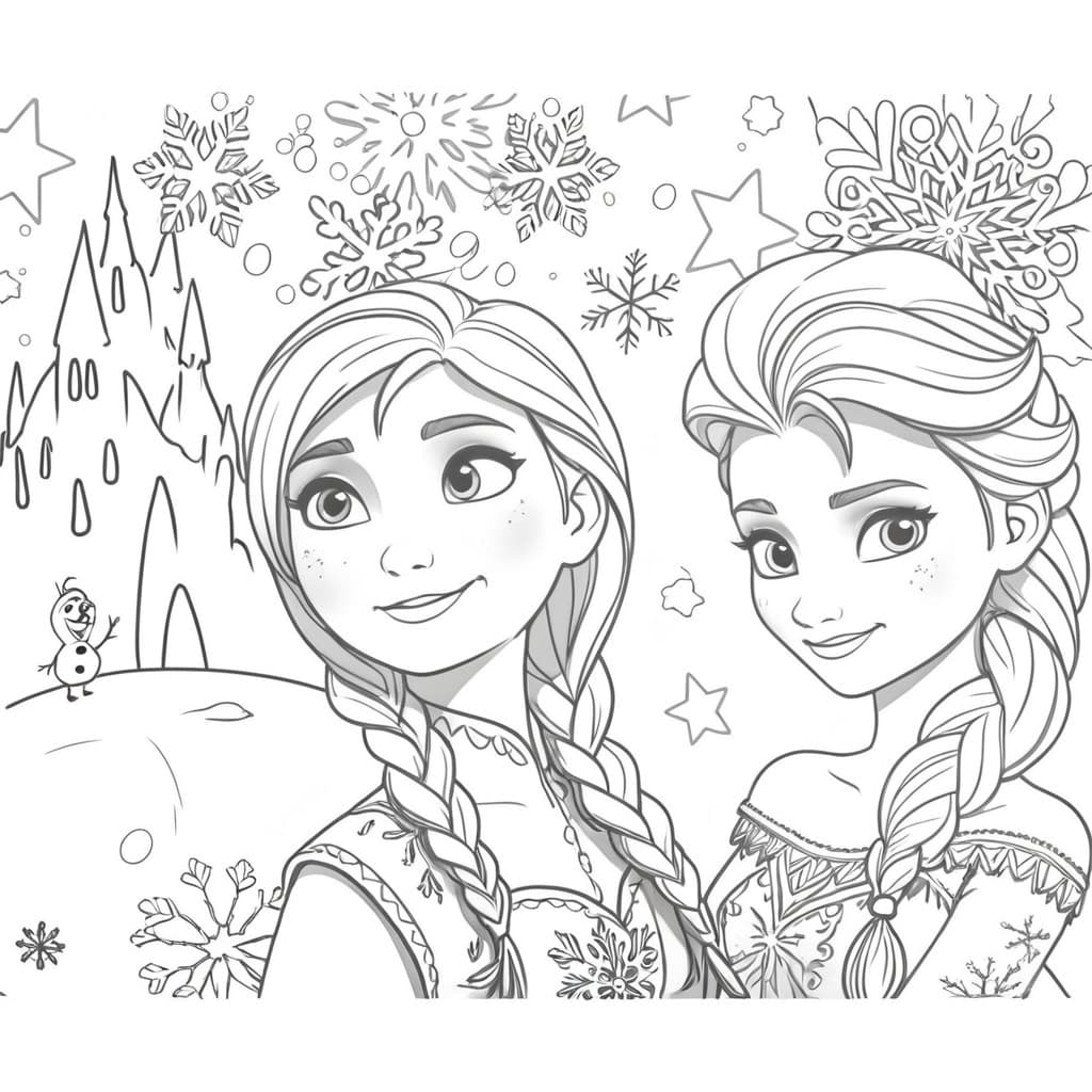 pintar desenho da elsa