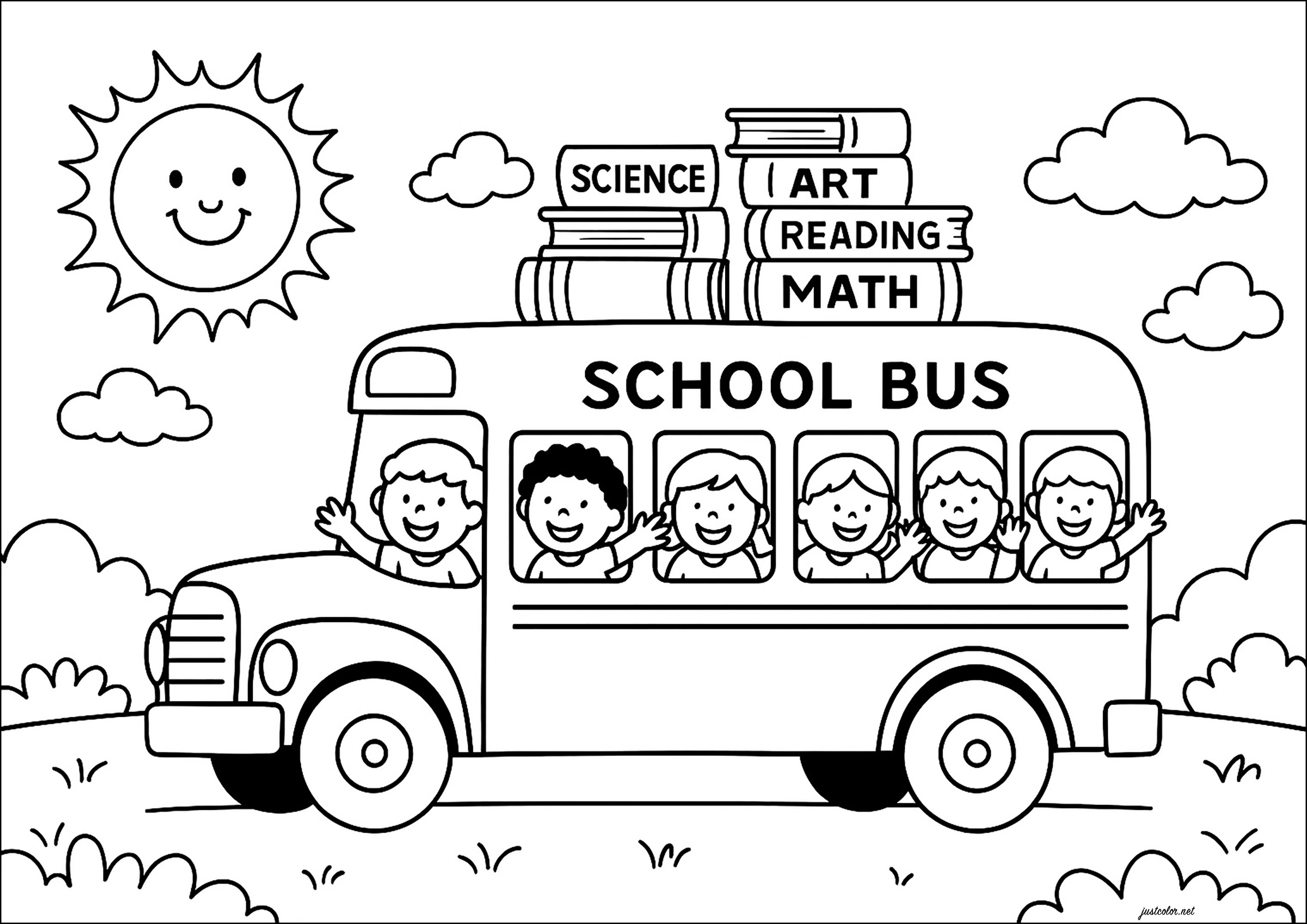 desenhos de volta às aulas para colorir