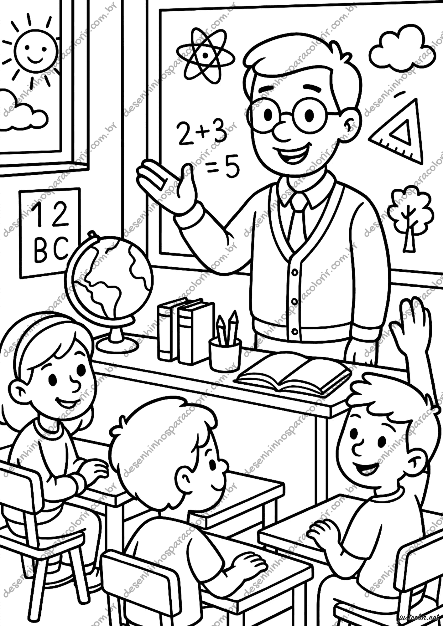 desenho escolar para imprimir