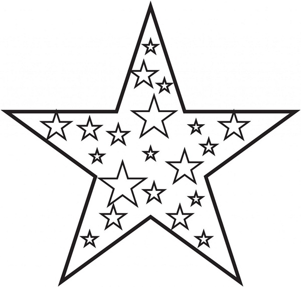 desenho de estrela cadente para colorir