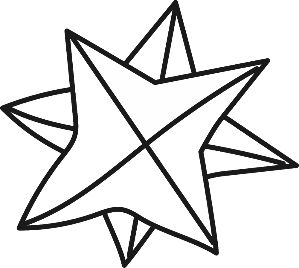 estrela de cinco pontas para colorir