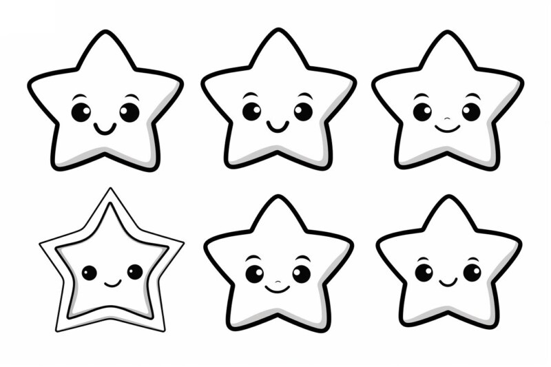 desenho de estrela cadente para colorir