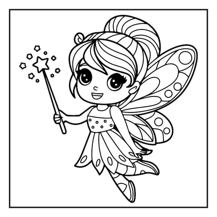 fadas para colorir online