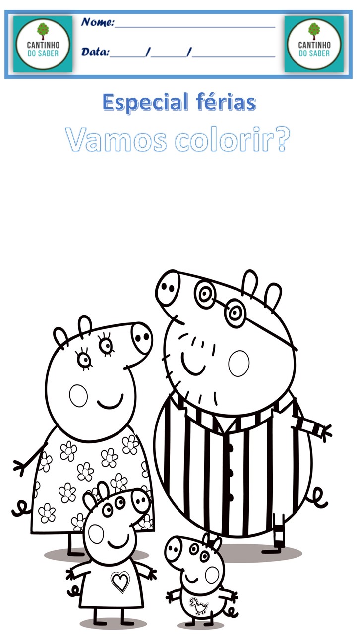 desenho familia para colorir com animais de estimação
