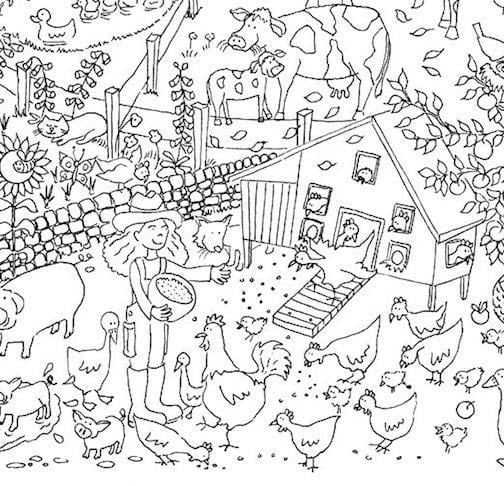 desenho de plantação para colorir