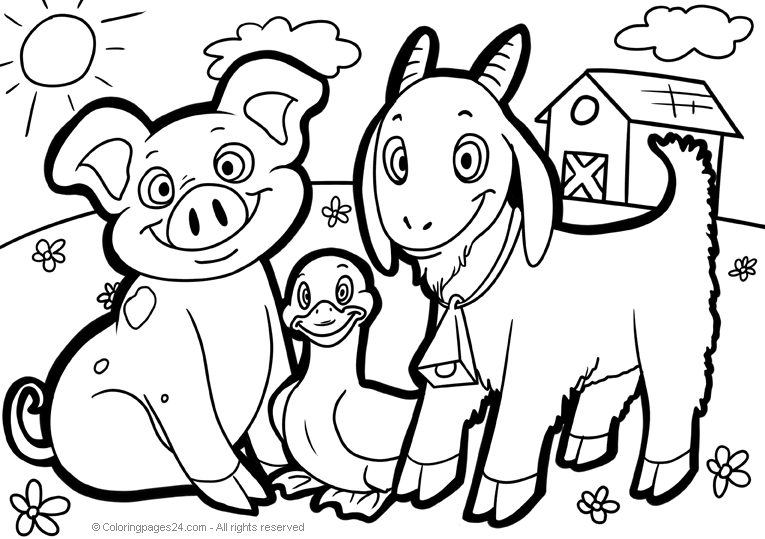 desenho de porquinho na lama para colorir