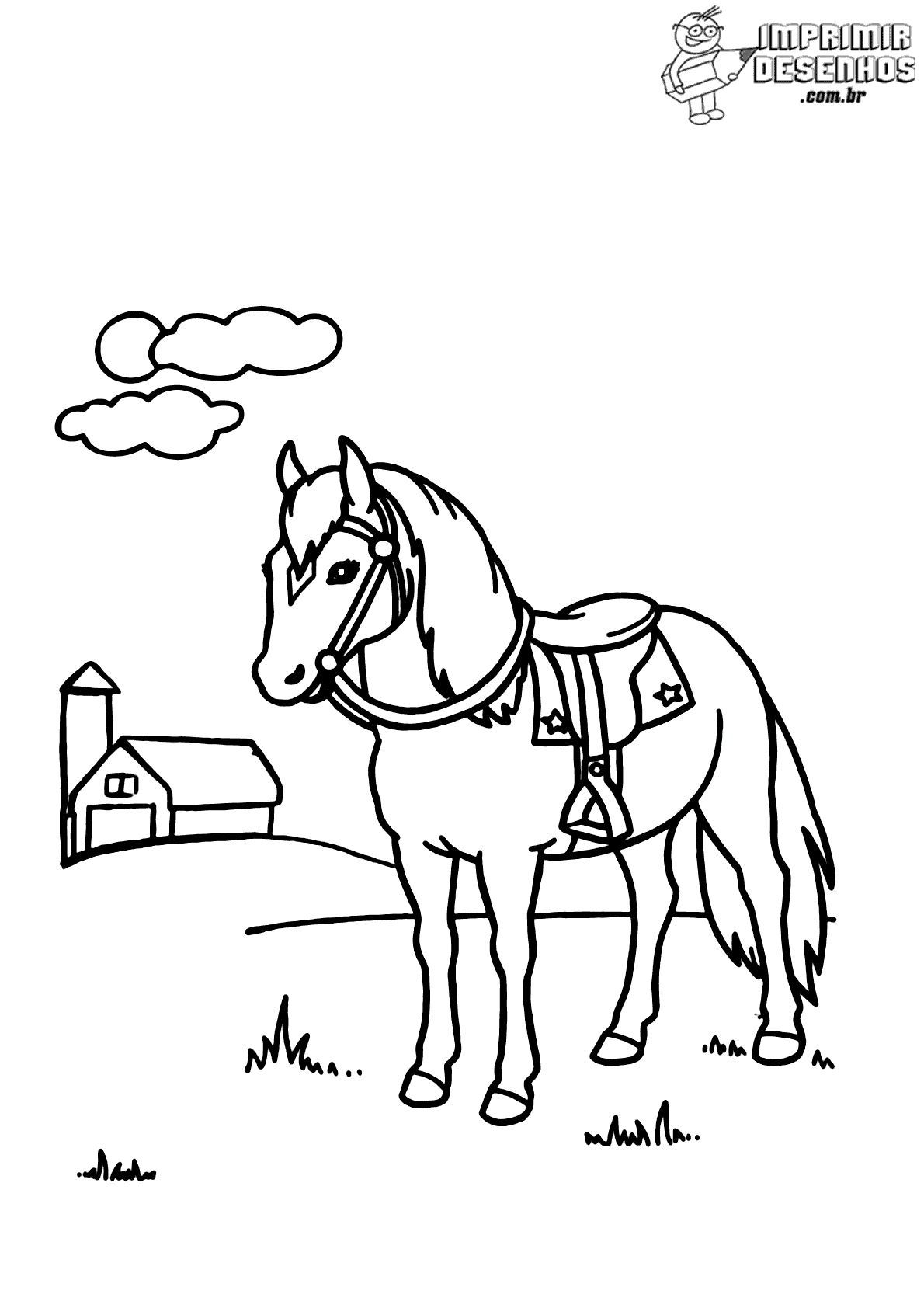 desenho de fazendinha completa para colorir
