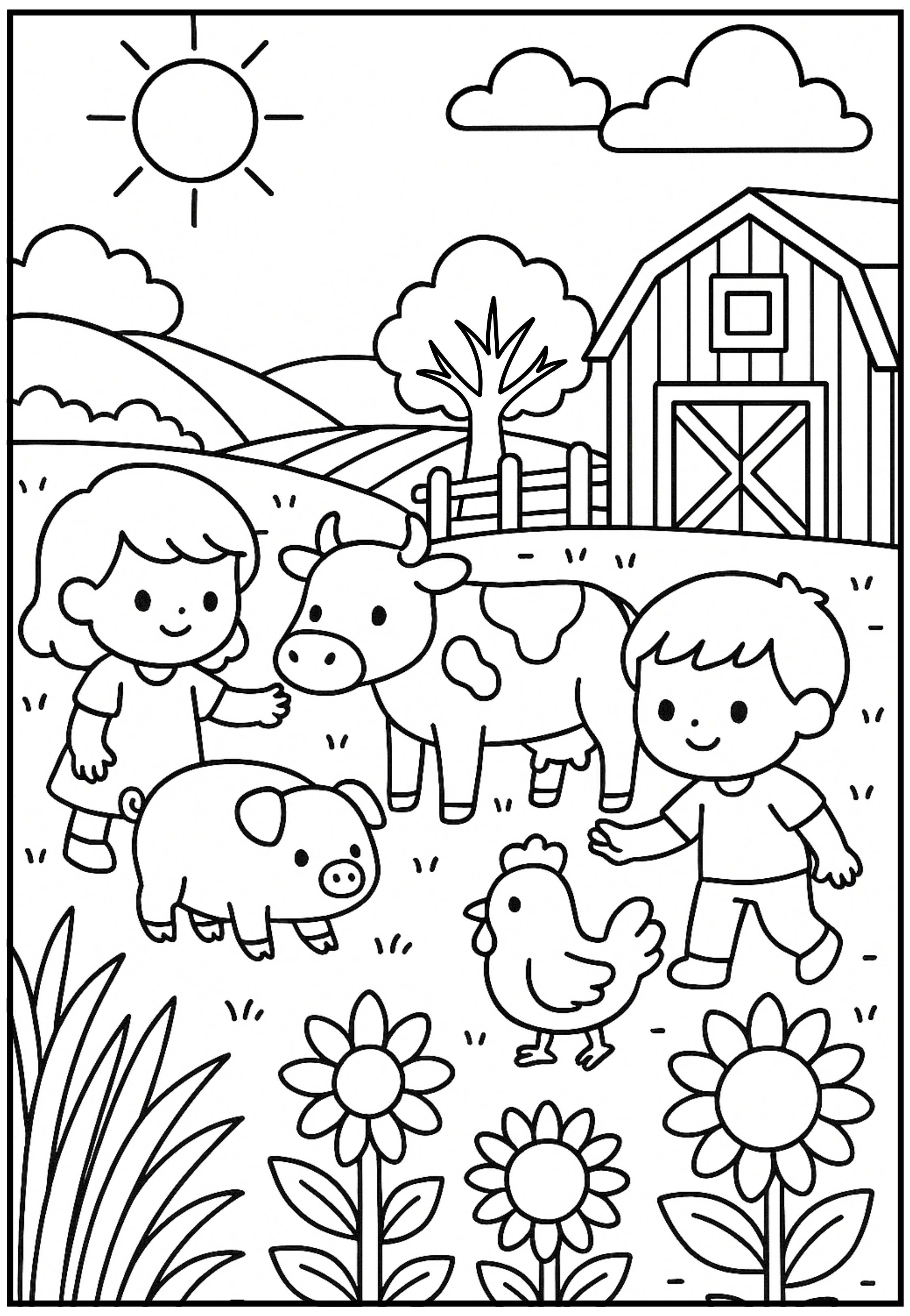 desenhos de fazendinha para imprimir