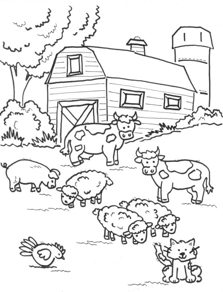 desenhos de fazenda com espantalho