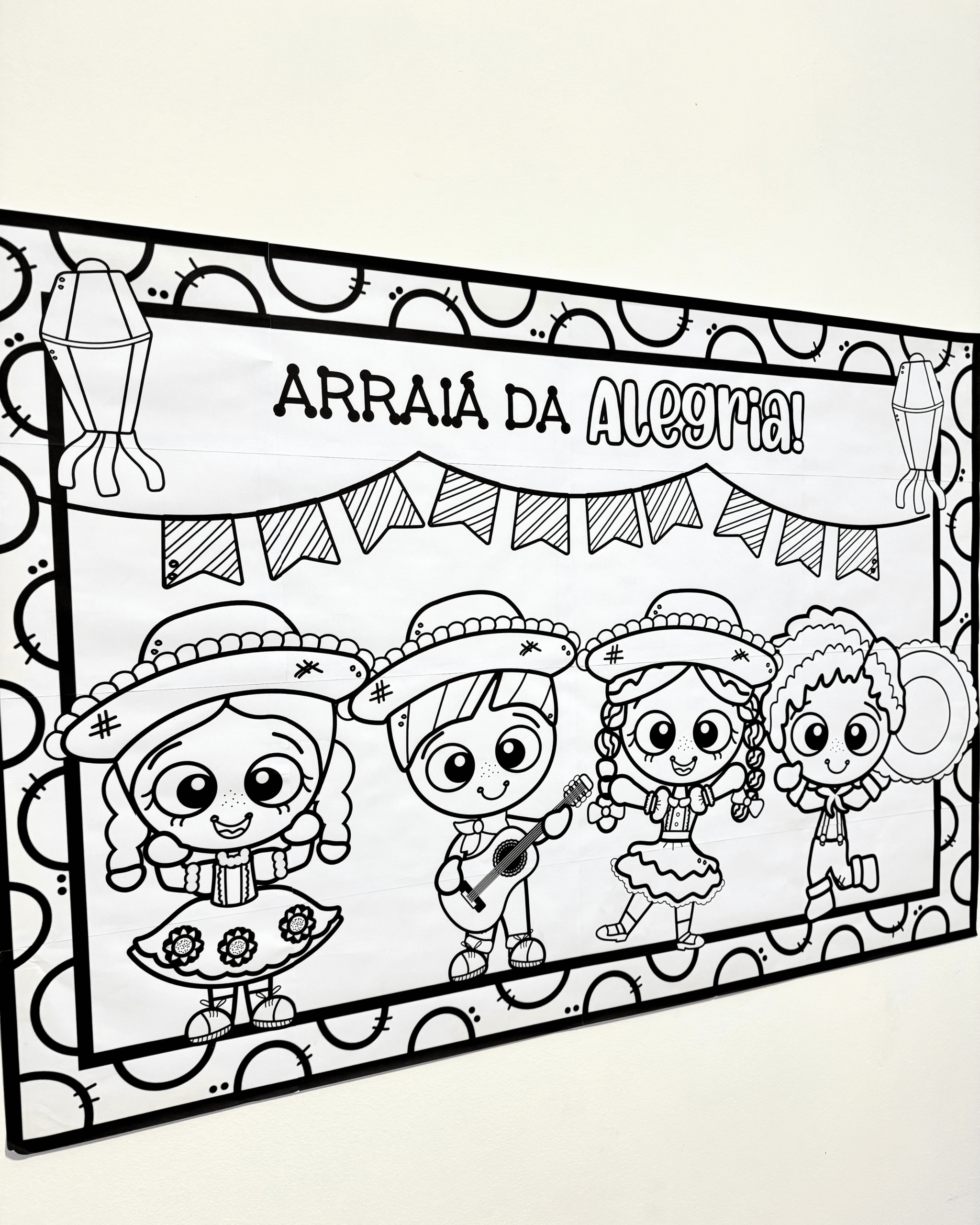 moldes festa junina para colorir
