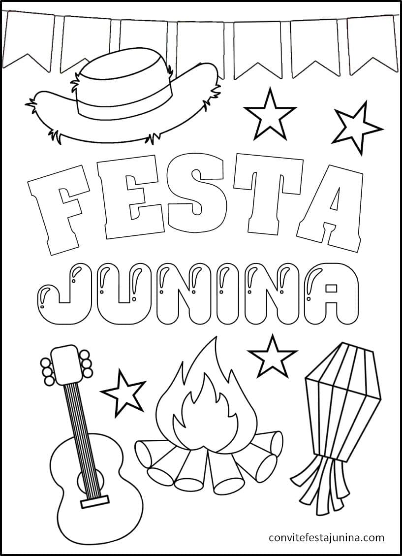 desenhos de caipiras para pintar