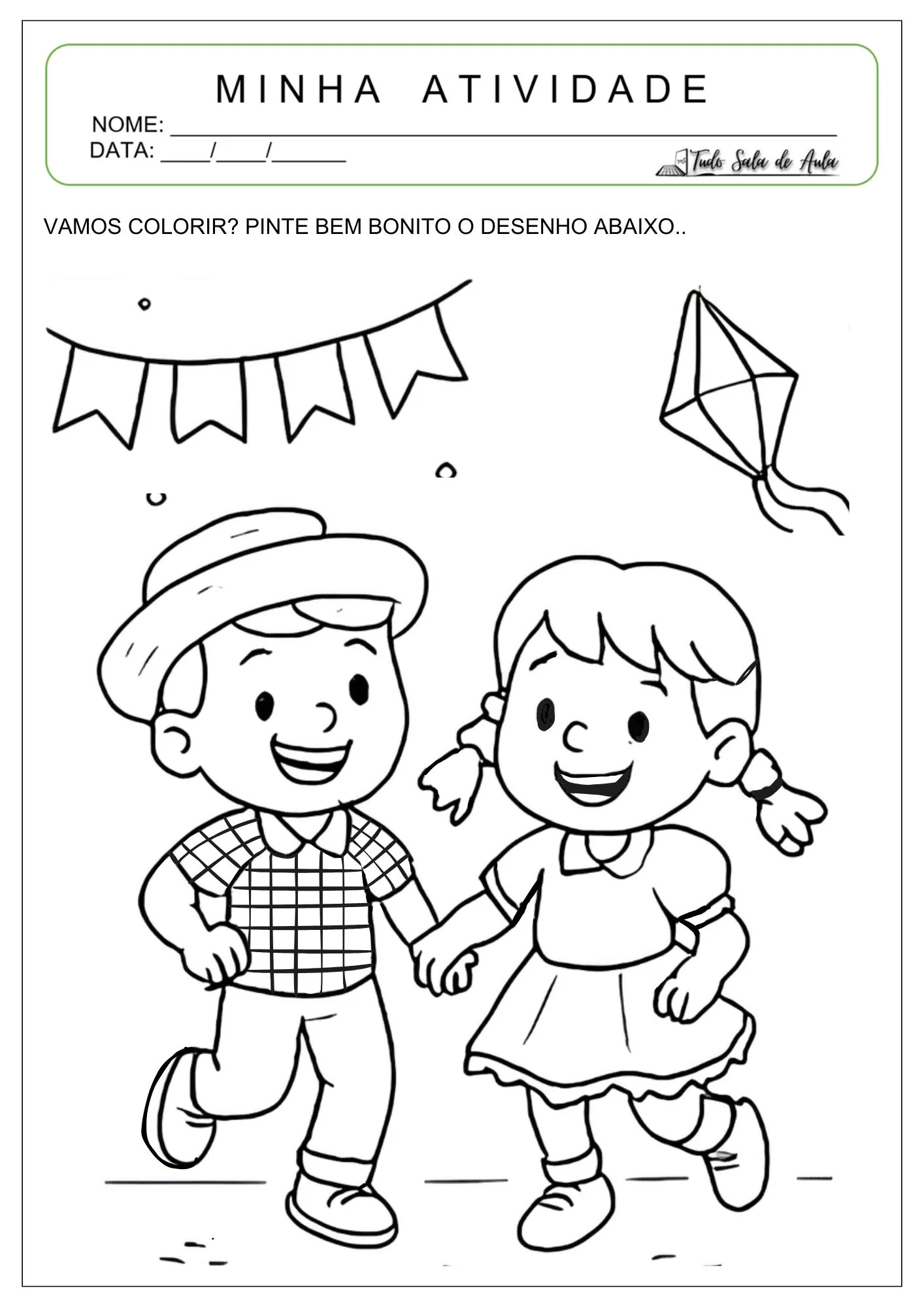 desenhos de fogueira para colorir festa junina