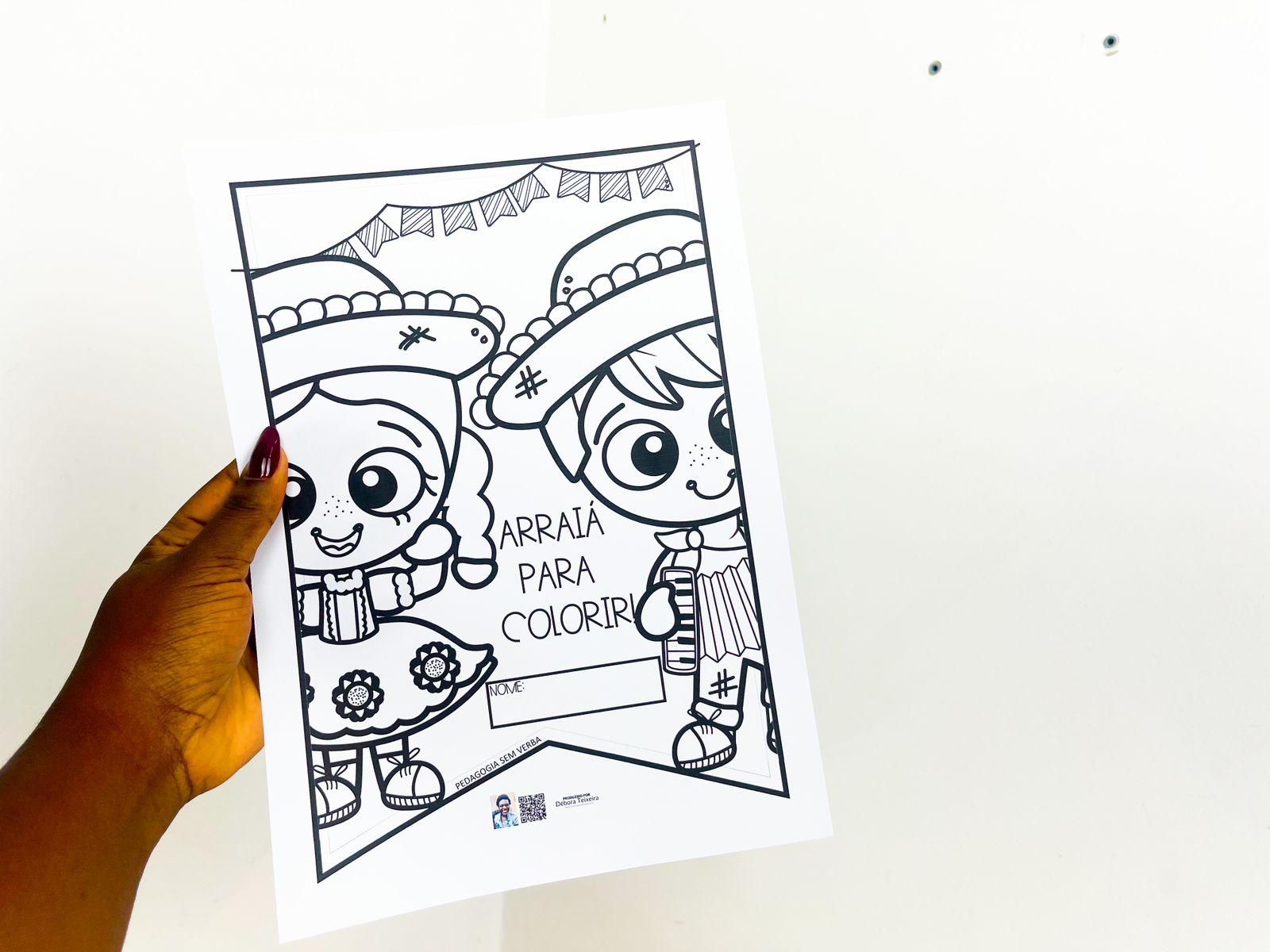 personagens de quadrilha para colorir