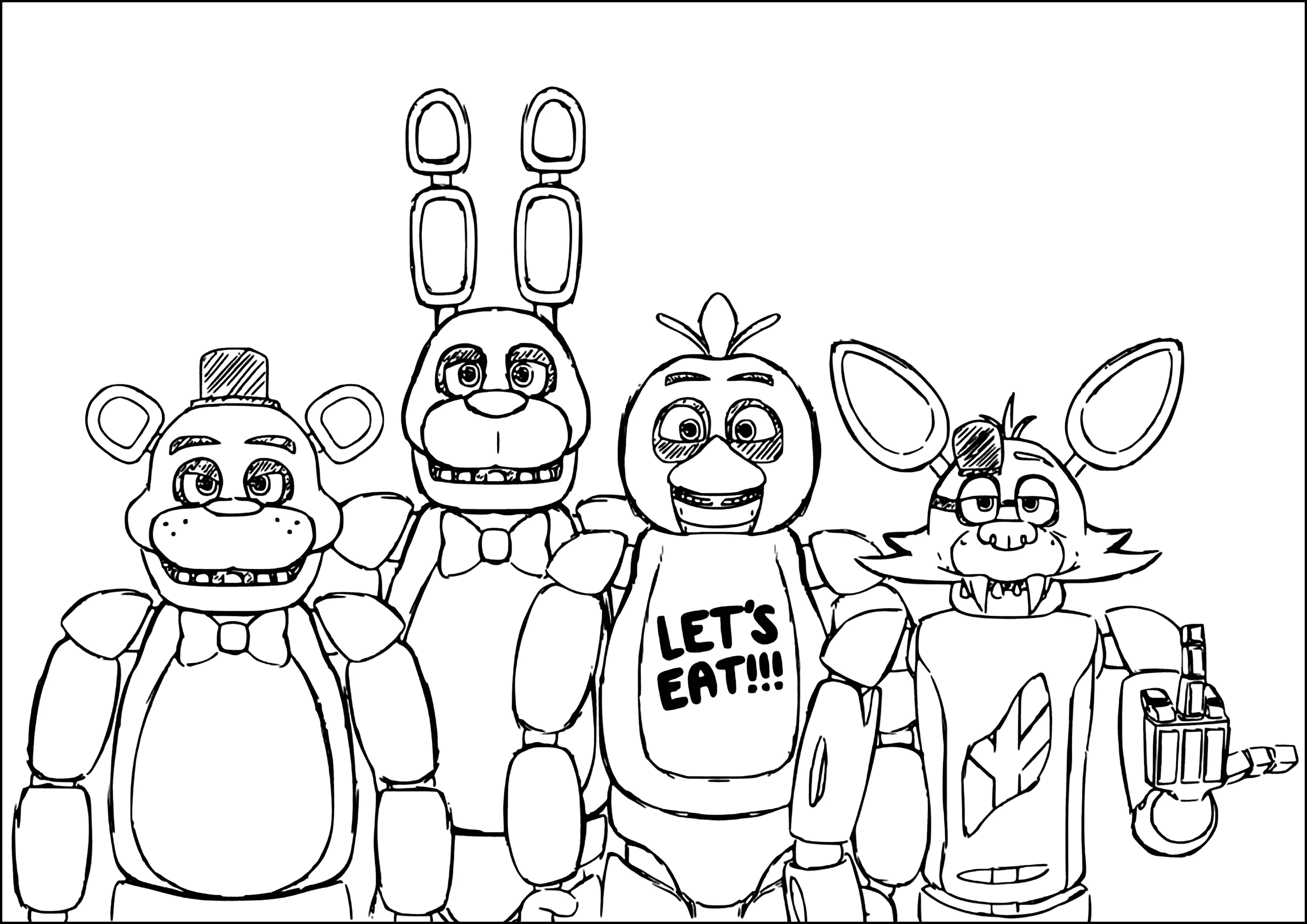 fnaf desenhos para imprimir