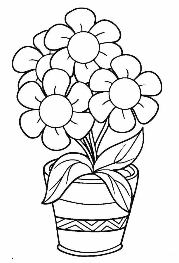 desenho de flor para colorir simples
