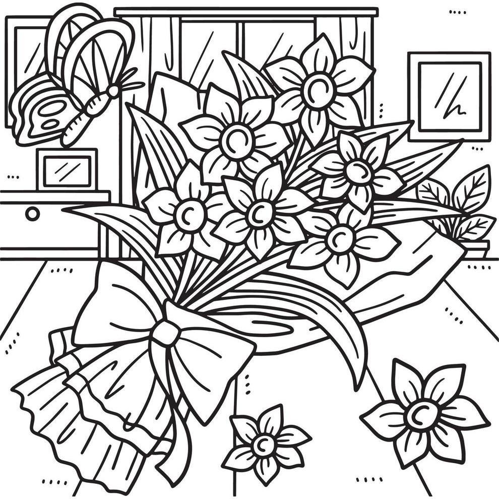 desenho de mandala de flor para colorir