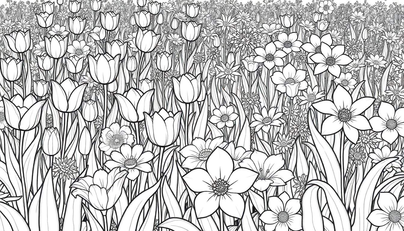 desenho de flor abstrata para colorir