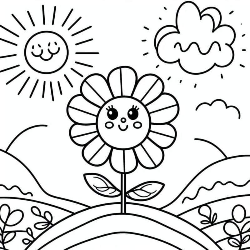 desenho de margarida para colorir