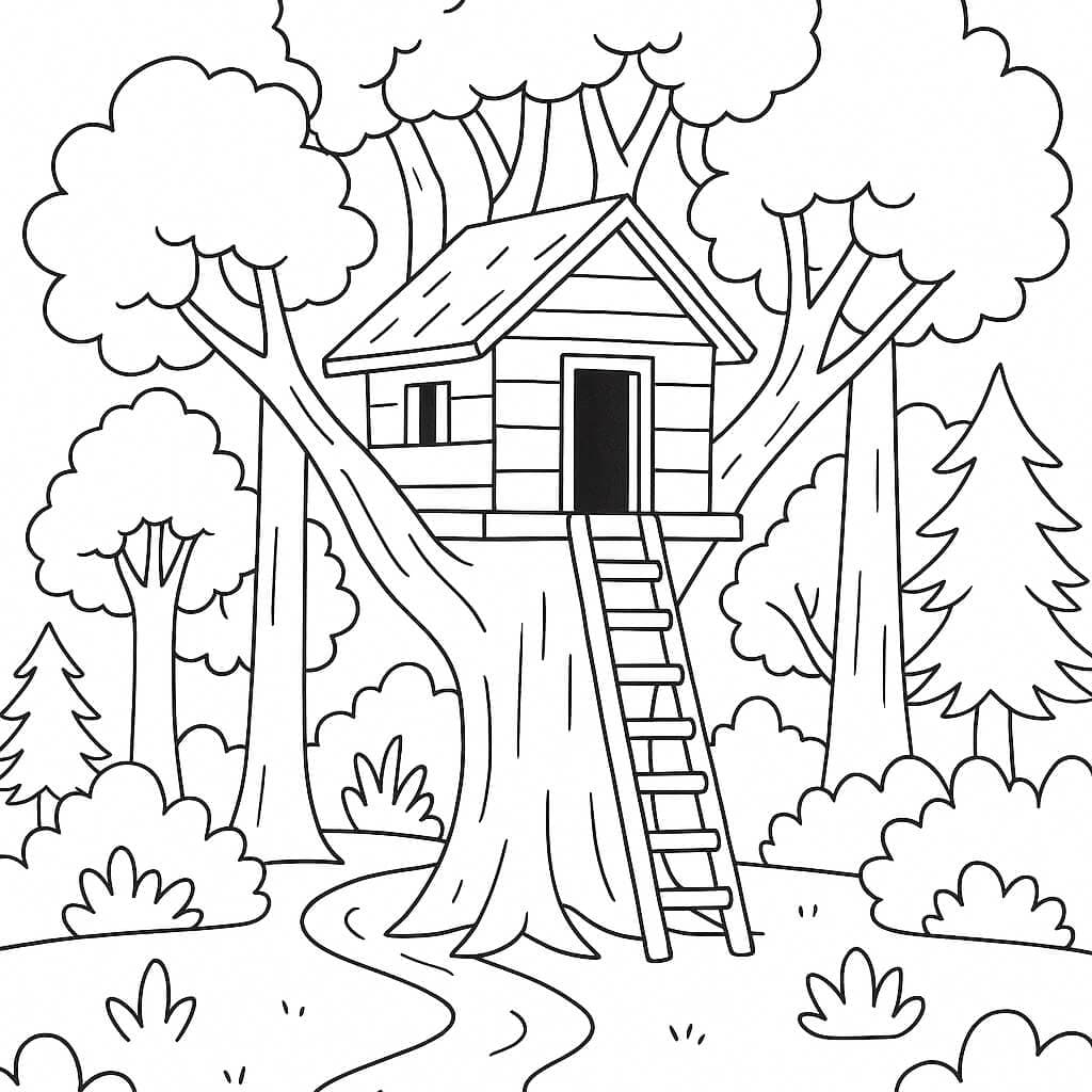 desenho floresta para imprimir