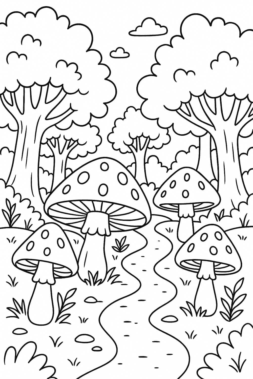 desenho floresta encantada para colorir pdf