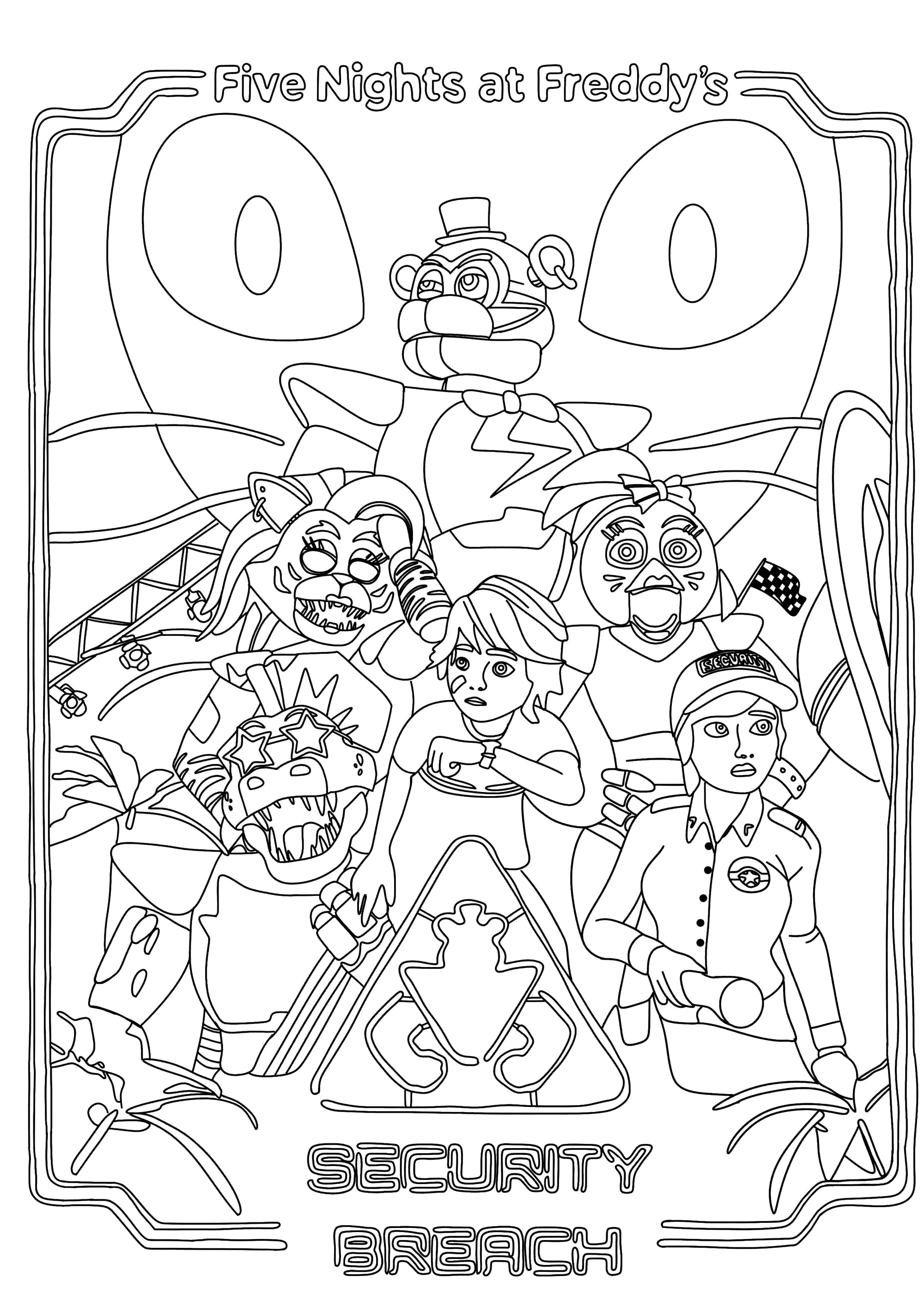 páginas para colorir fnaf