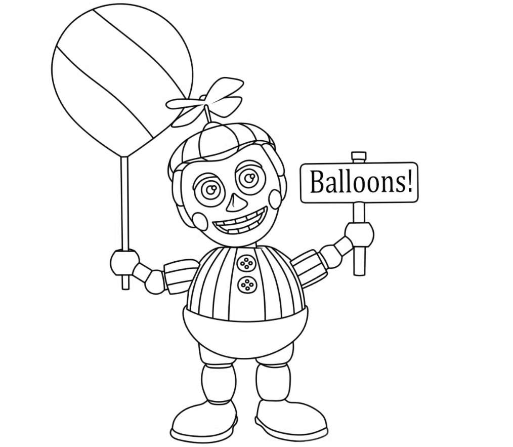 moldes FNAF 2 para colorir