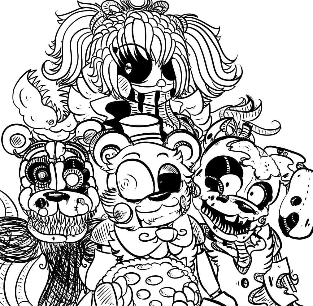 colorir Puppet FNAF 2