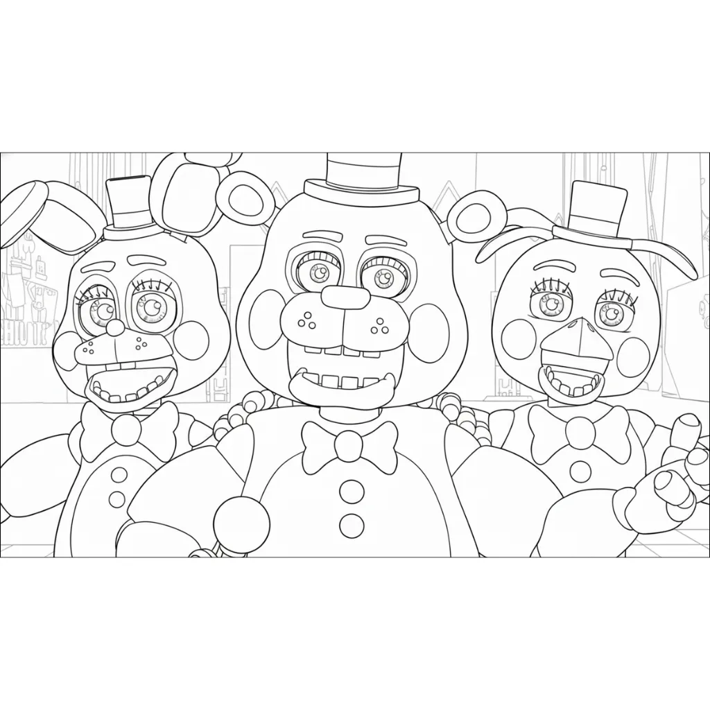 livro de colorir FNAF 2