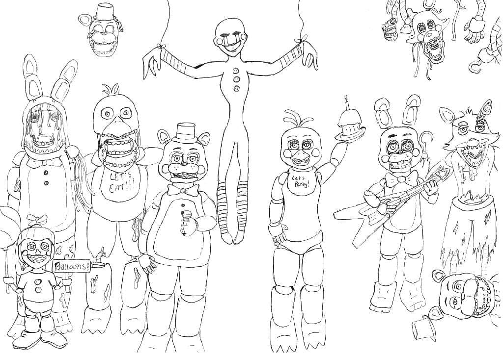 arte FNAF 2 fãs