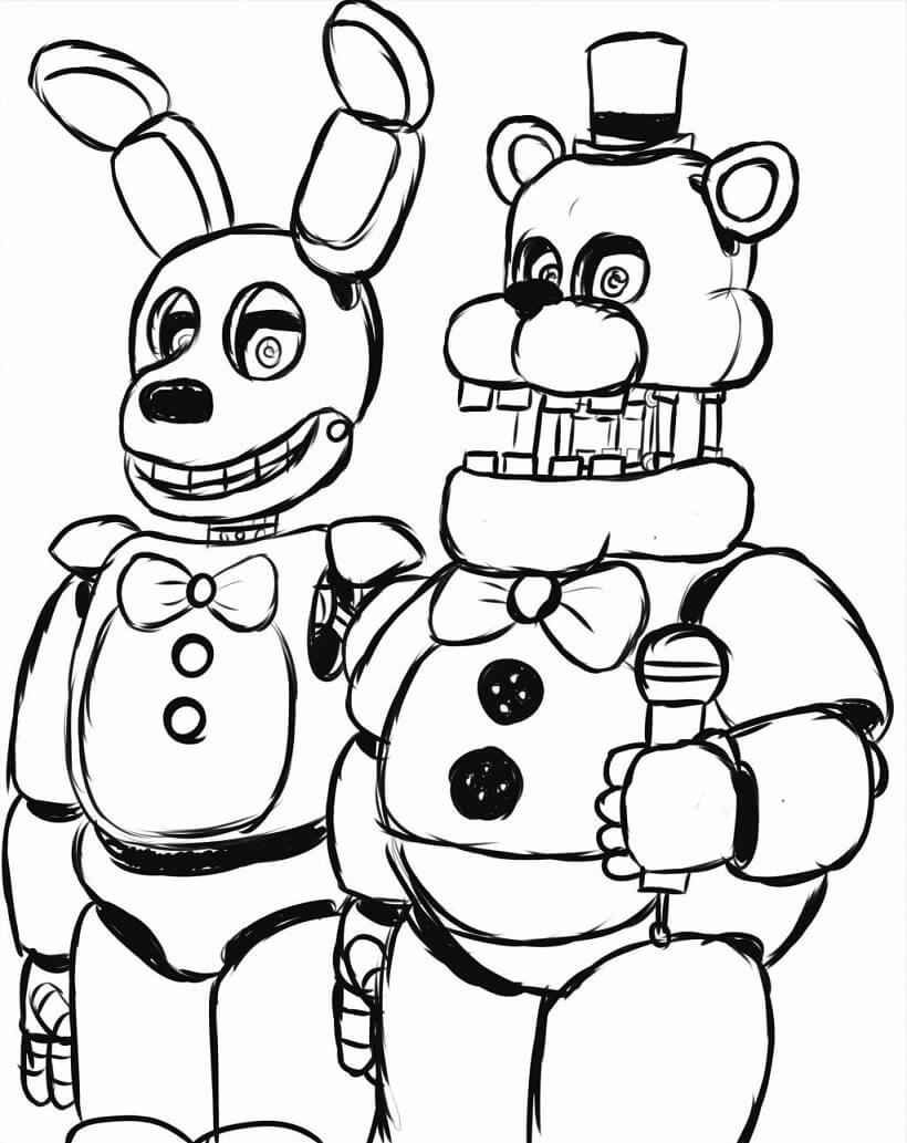 desenhos de animatrônicos fnaf