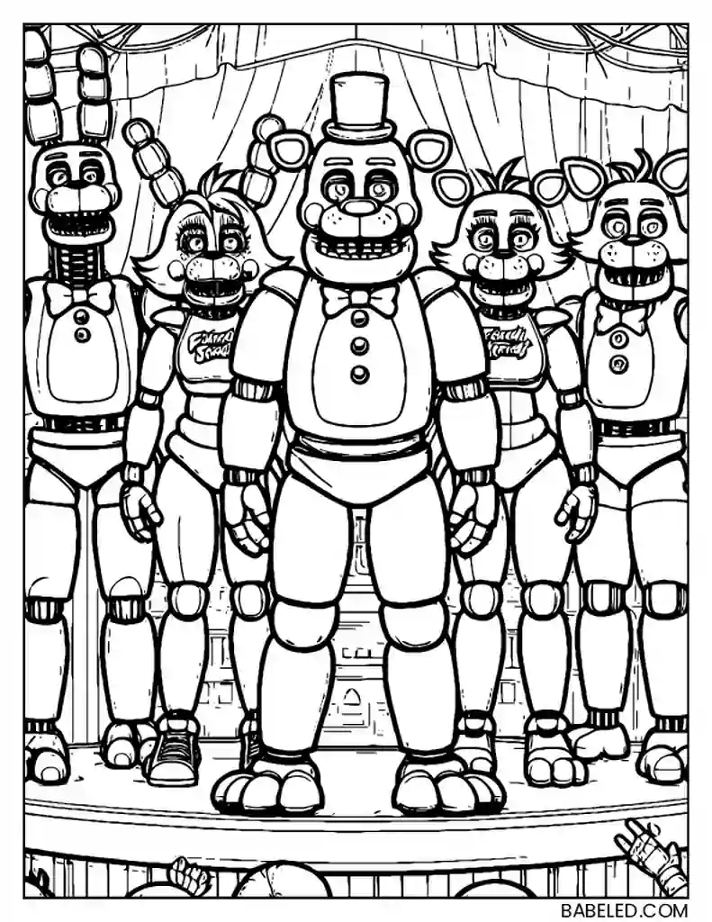 fnaf printable coloring sheets