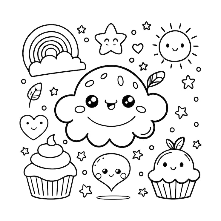 desenhos kawaii para imprimir
