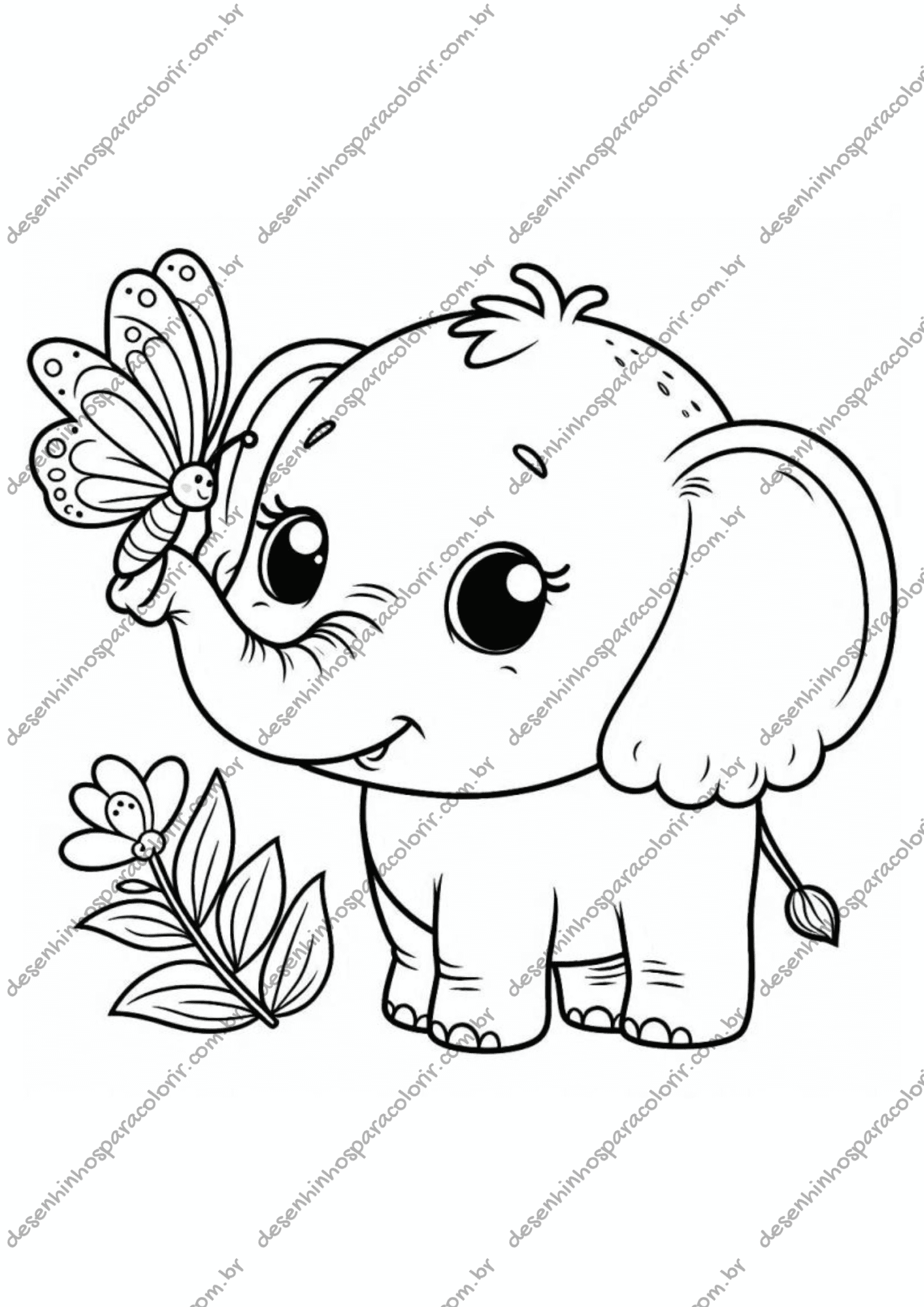 desenhos de objetos fofos para imprimir