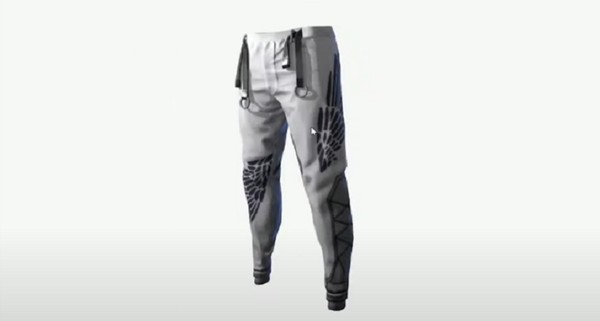 Desenho Calça Angelical masculina Free Fire