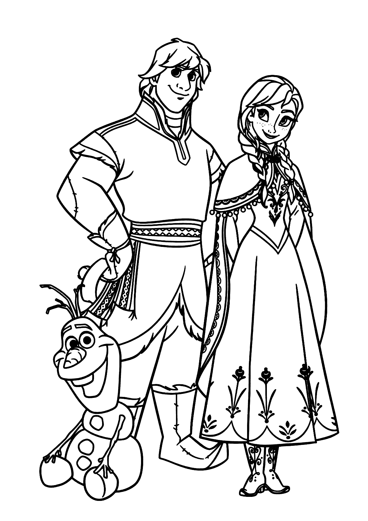desenho olaf e sven para imprimir