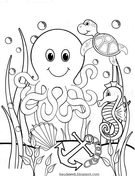 imagens fundo do mar para download e colorir